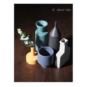 Wholesale Modern Creative Geometrical Ceramic Flower Vase